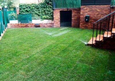 Rediseño del sistema de riego e instalación de tepe